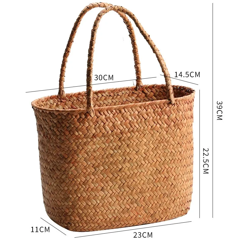 Straw Handbag, Boho bag, Beach Tote, Straw Shopping Bag