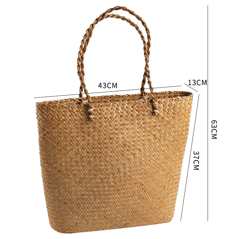 Straw Handbag, Boho bag, Beach Tote, Straw Shopping Bag