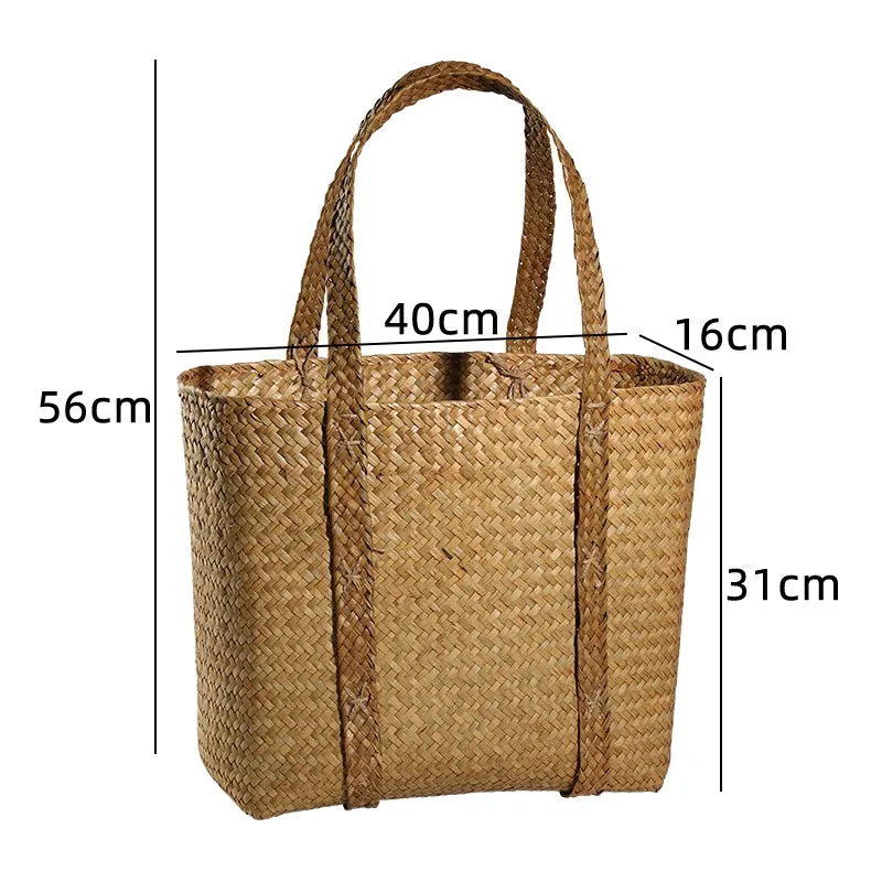 Straw Handbag, Boho bag, Beach Tote, Straw Shopping Bag