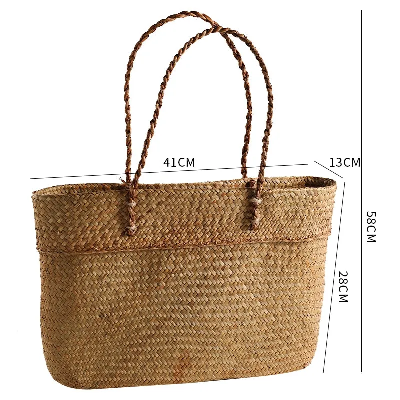 Straw Handbag, Boho bag, Beach Tote, Straw Shopping Bag