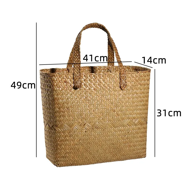 Straw Handbag, Boho bag, Beach Tote, Straw Shopping Bag