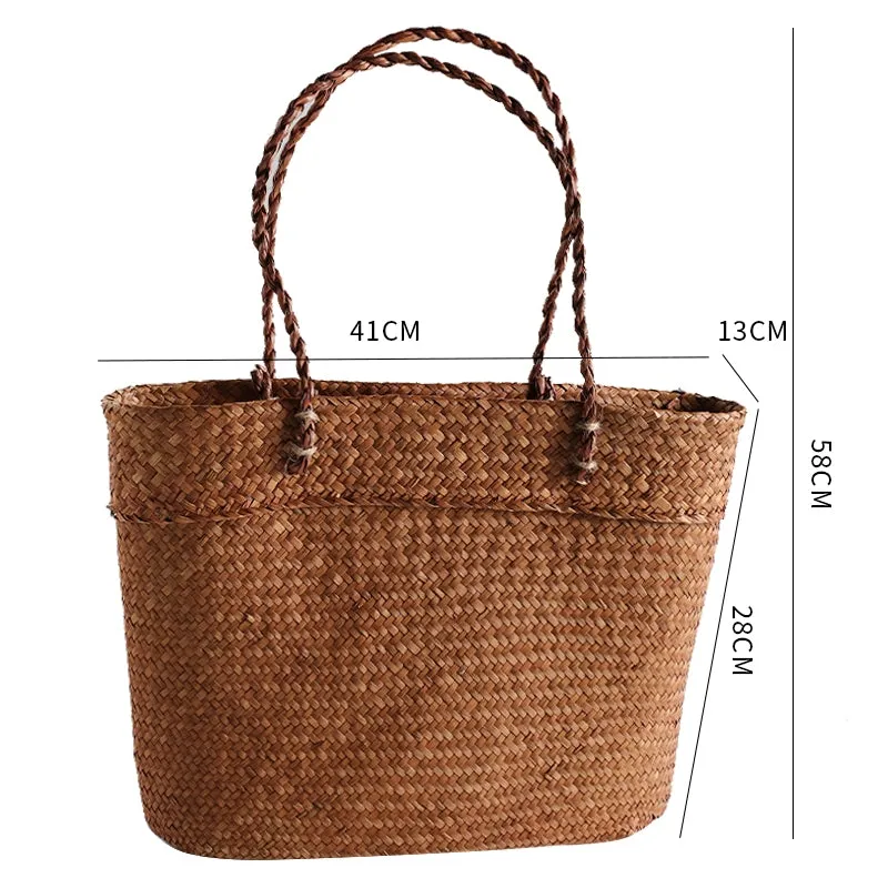 Straw Handbag, Boho bag, Beach Tote, Straw Shopping Bag