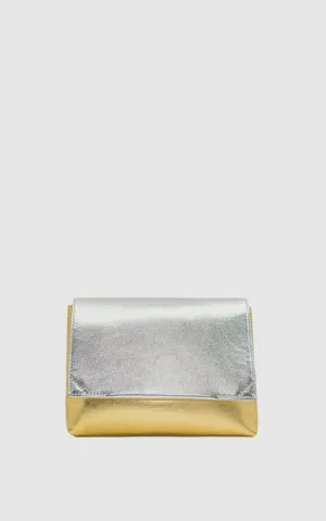 Studio Amelia Sheath Clutch in Gold and Silver