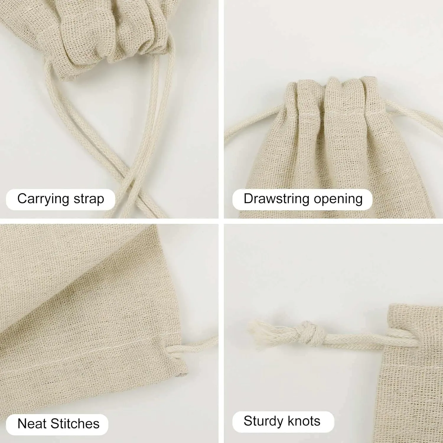 STVNKML 8-Pack DNA Genetic Helix Drawstring Gift Bags Cotton Linen Party Favors Bags for Decorated Event Favors