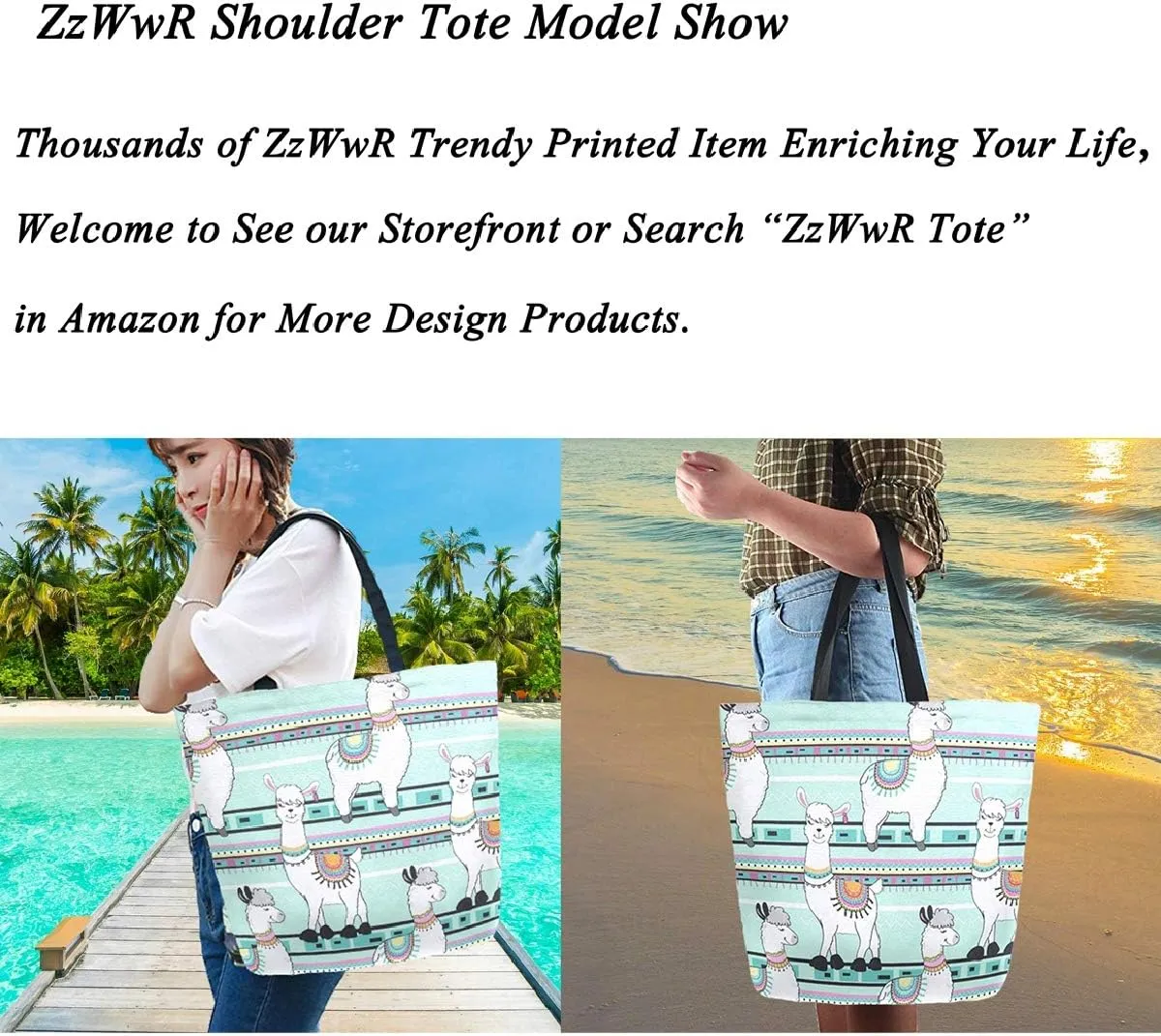 Stylish Print Extra Large Shoulder Tote Bag for Beach Travel Weekender Gym Grocery Shopping…