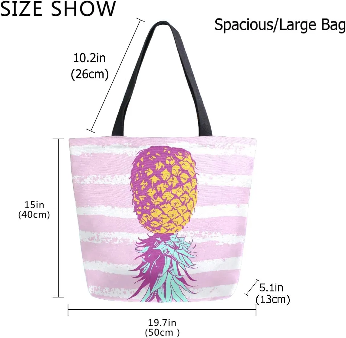 Stylish Print Extra Large Shoulder Tote Bag for Beach Travel Weekender Gym Grocery Shopping…