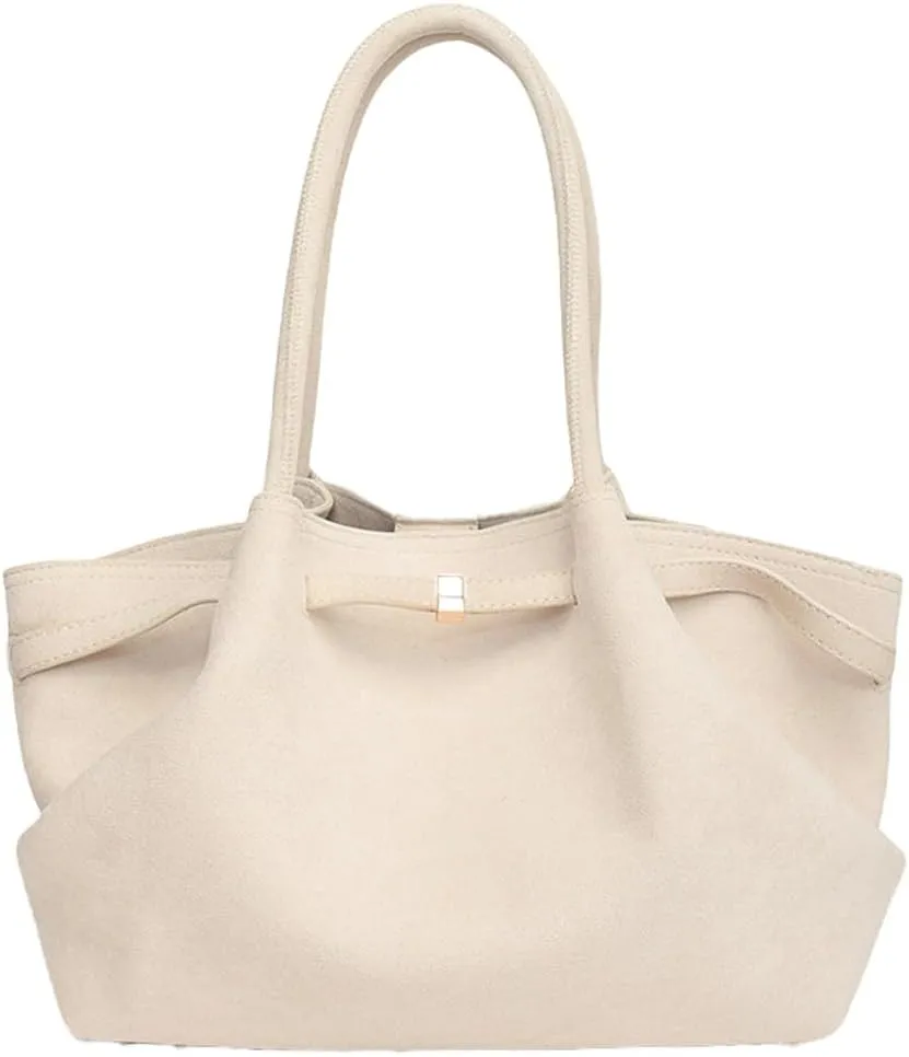 Suede Hobo Bags for Women Slouchy Suede Tote Top-handle Bag Vintage College Bag Satchels Fall Winter 2024