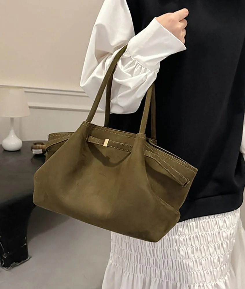 Suede Hobo Bags for Women Slouchy Suede Tote Top-handle Bag Vintage College Bag Satchels Fall Winter 2024