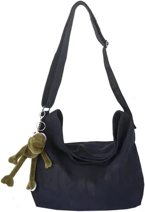 Sumleno Canvas Messenger Vintage Bag Alt Emo Crossbody Bag Goth Punk Shoulder Satchels Harajuku Grunge Handbag