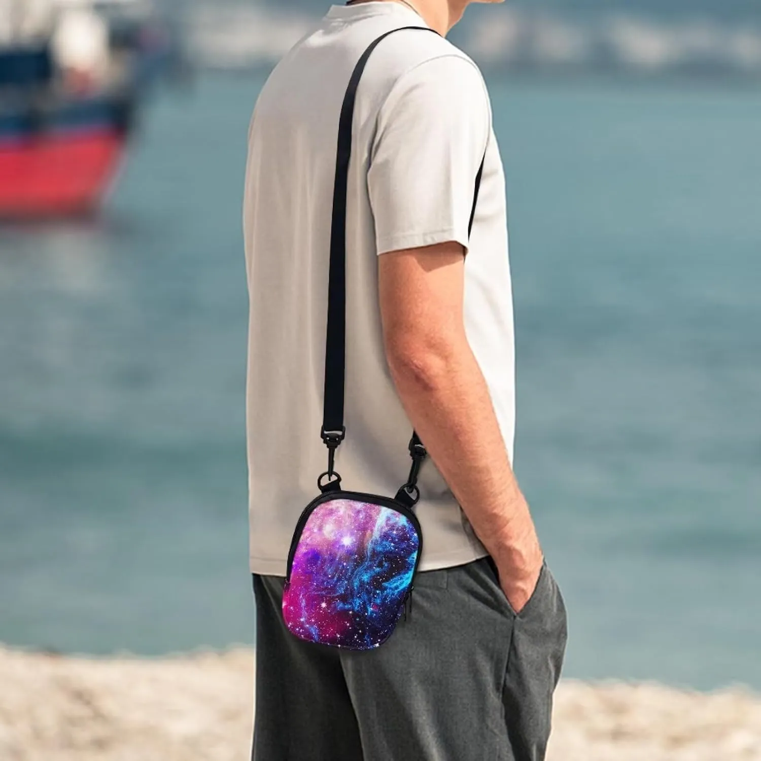 Suobstales Small Crossbody Bags for Men Casual Shoulder Bag Chest Bag Youth Messenger Bag Purses and Bags