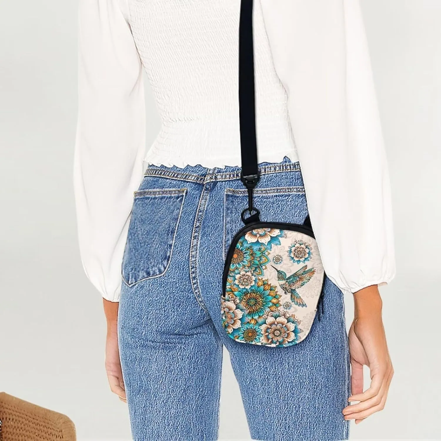 Suobstales Women Messenger Bag Mini Cross-Body Cell Phone Purse Shoulder Strap Wallet Pouch Bag Girls Crossbody Bag