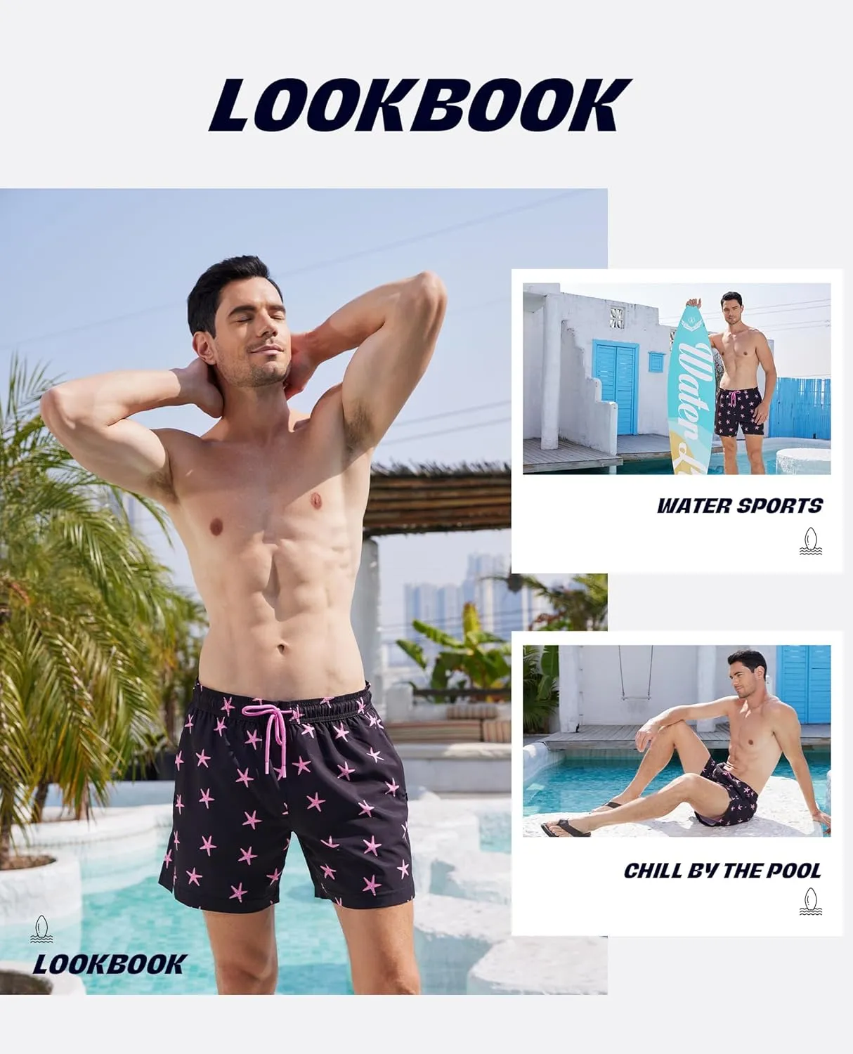 Swimming Trunks for Men Swim Shorts Quick Dry Compression Liners with Pockets Mens Swimsuits