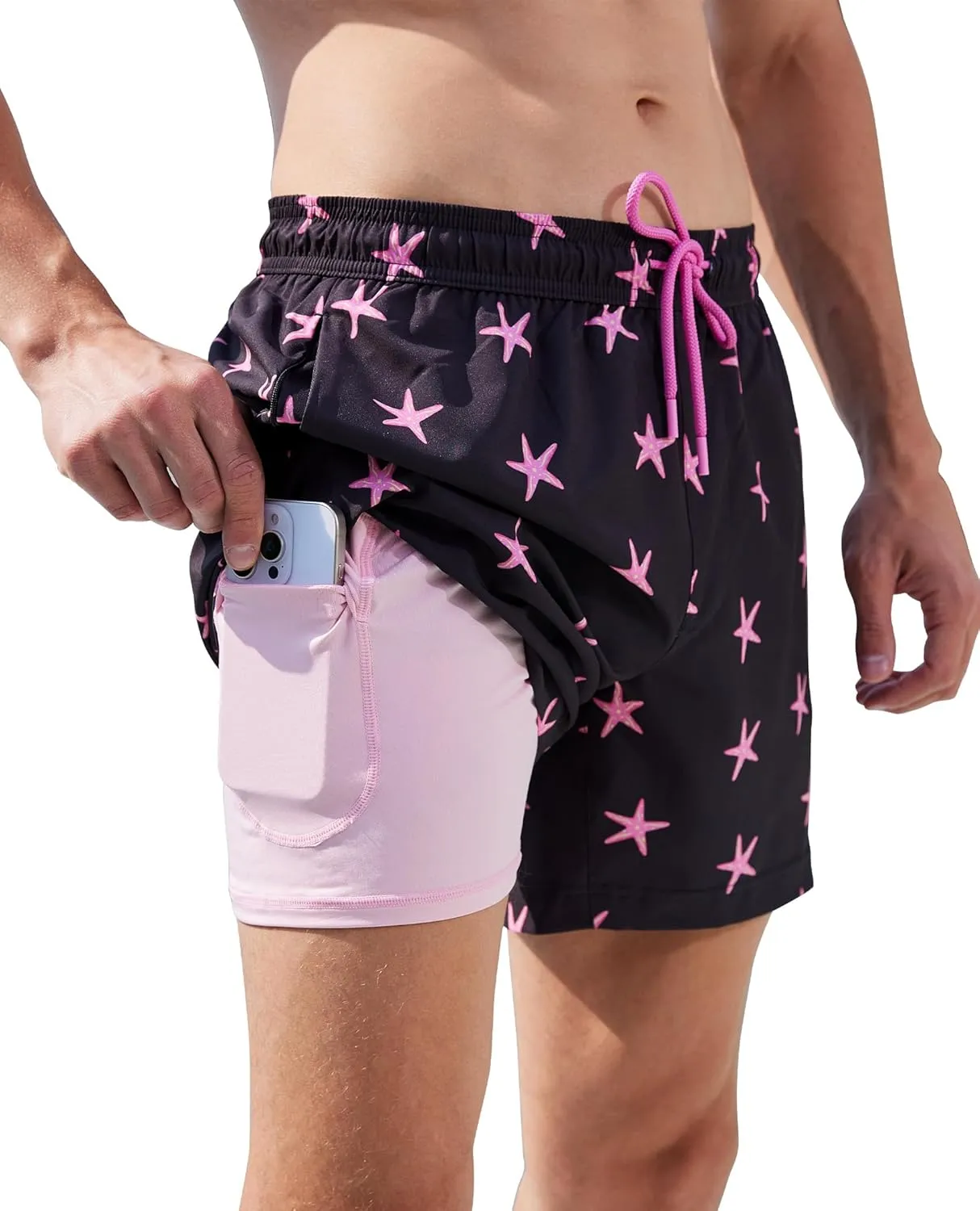 Swimming Trunks for Men Swim Shorts Quick Dry Compression Liners with Pockets Mens Swimsuits