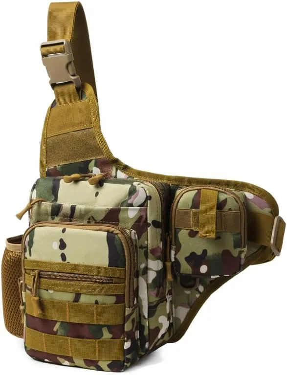 Tactical Backpack Multifunctional Outdoor Large Capacity Sling Shoulder Crossbody Bag for Every Day Carry (A)