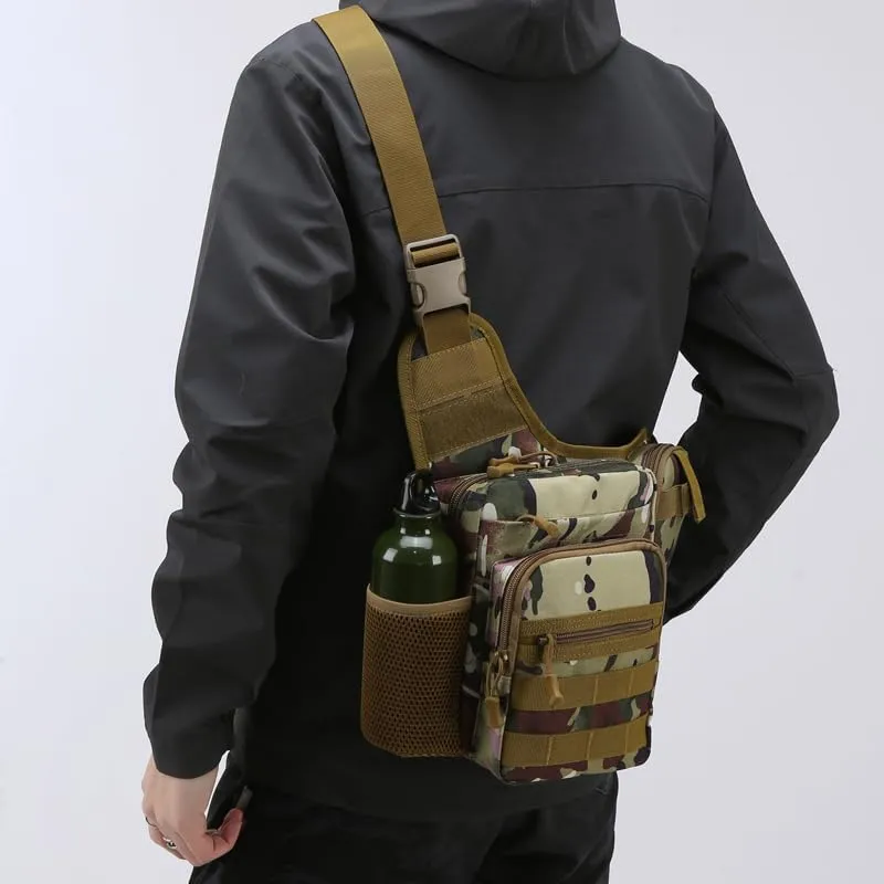 Tactical Backpack Multifunctional Outdoor Large Capacity Sling Shoulder Crossbody Bag for Every Day Carry (A)