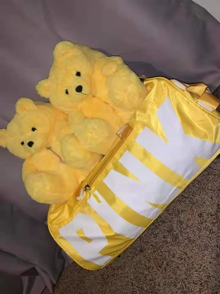 Teddy bear slippers  bags  SET
