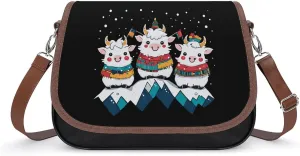 Tibetan Yaks Snows Mountain Crossbody Bags for Women Shoulder Bag Flap Handbags Leather Cross Body Purse