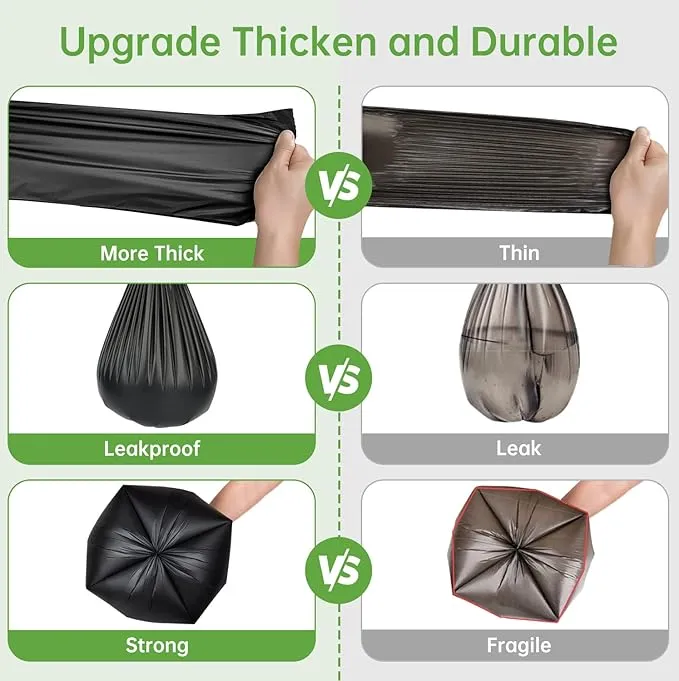 Toilet Bags 50 Count,Portable Trash Bags 8 Gallon 1.5 Mil Super Thickened Compostable Garbage Bags Kitchen Replacement Bags Plastic Free Waste Bags Ideal for Storing Household and Outdoor Waste (50)