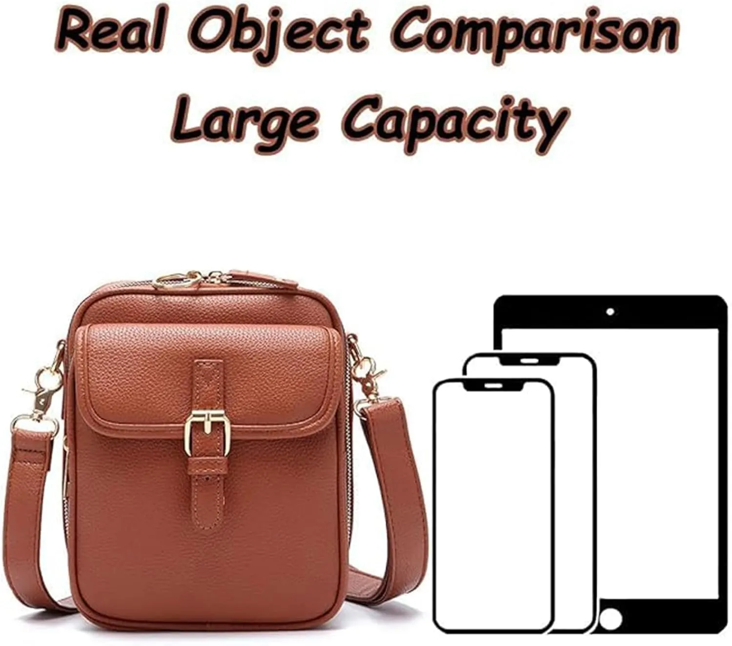Tojoyride Crossbody Bag, Urvashi Crossbody Bag, Vintage Anti Theft Purse with 10 Card Slot, Shoulder Bags Built In Wallet