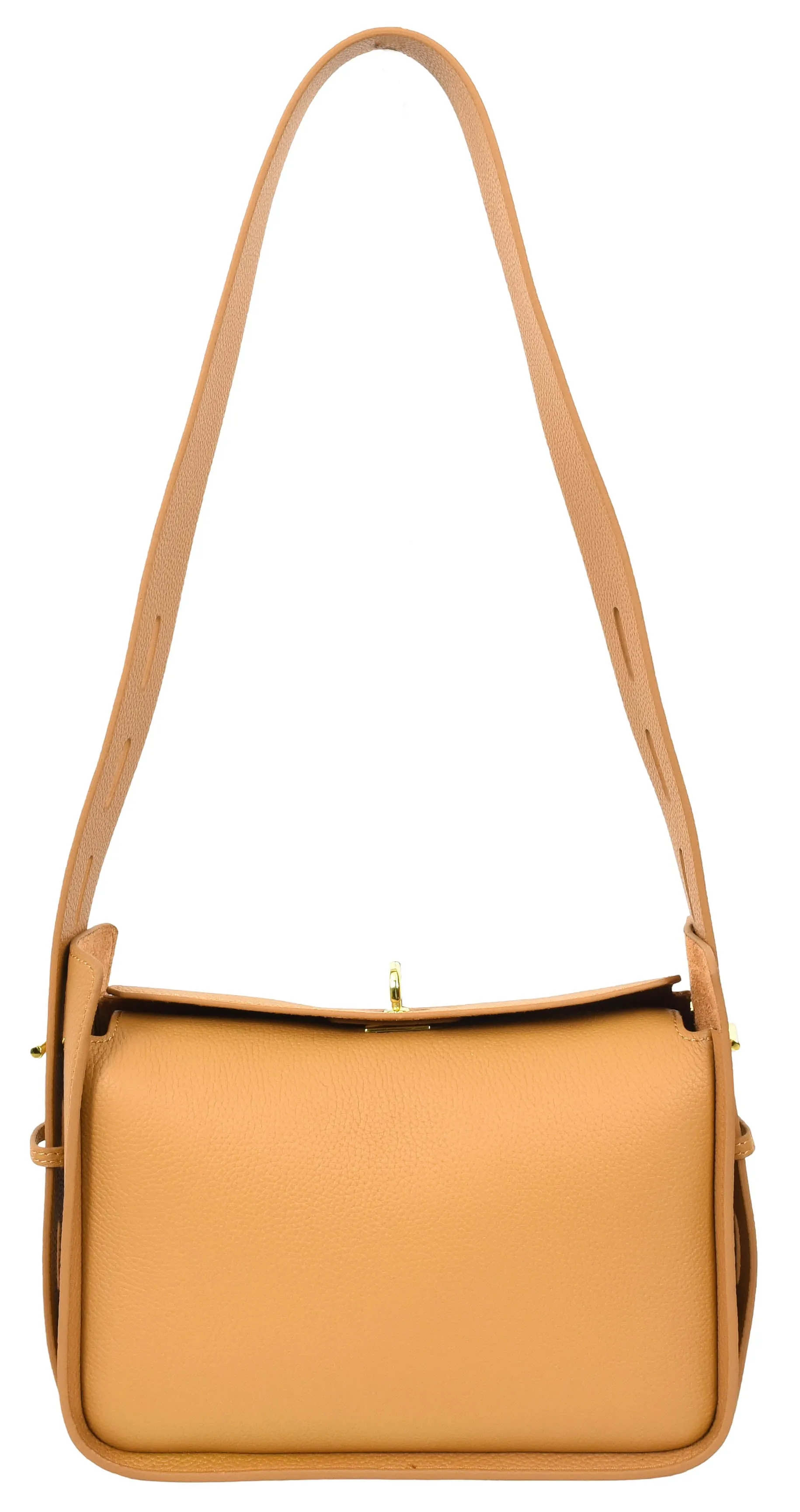 Toronto Women's Classic Real Leather Organiser Shoulder Bag Tan