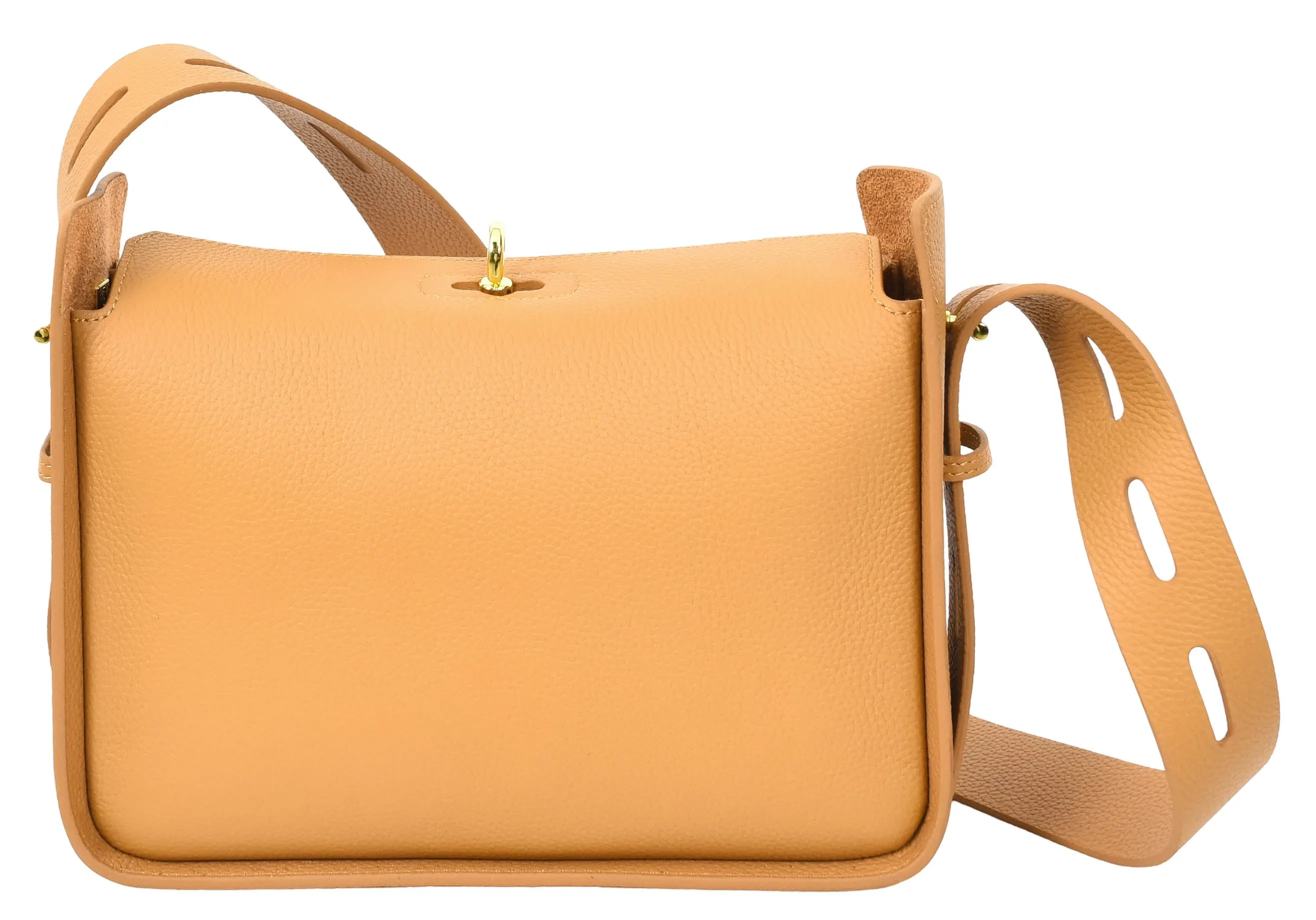 Toronto Women's Classic Real Leather Organiser Shoulder Bag Tan