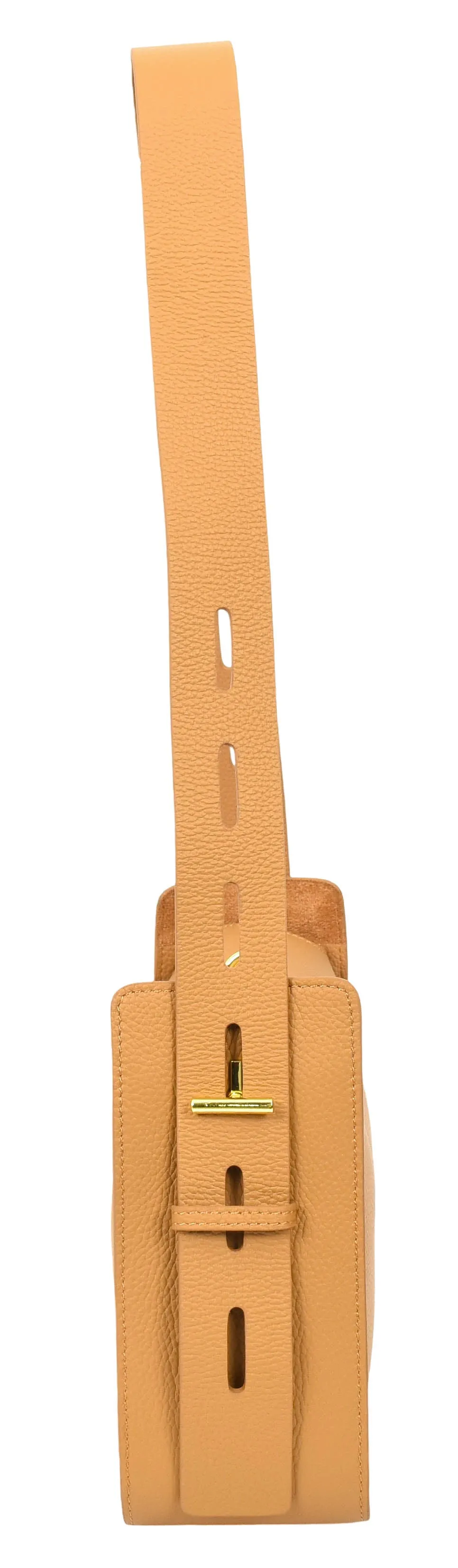 Toronto Women's Classic Real Leather Organiser Shoulder Bag Tan