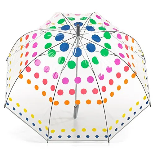 totes Clear Bubble Umbrella, Dots