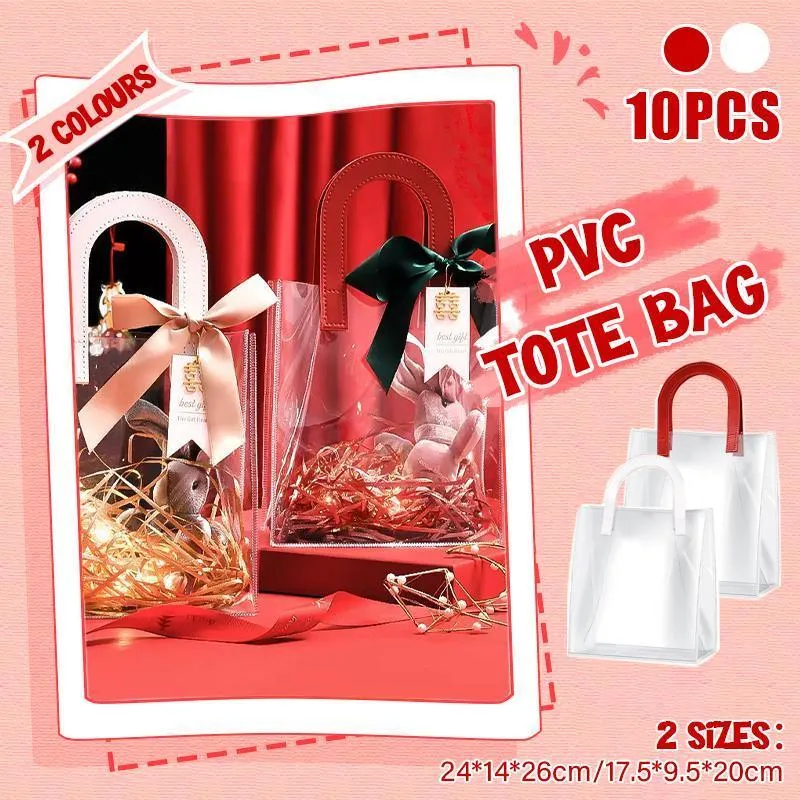 Transparent HandBags 10PCS S/L PVC