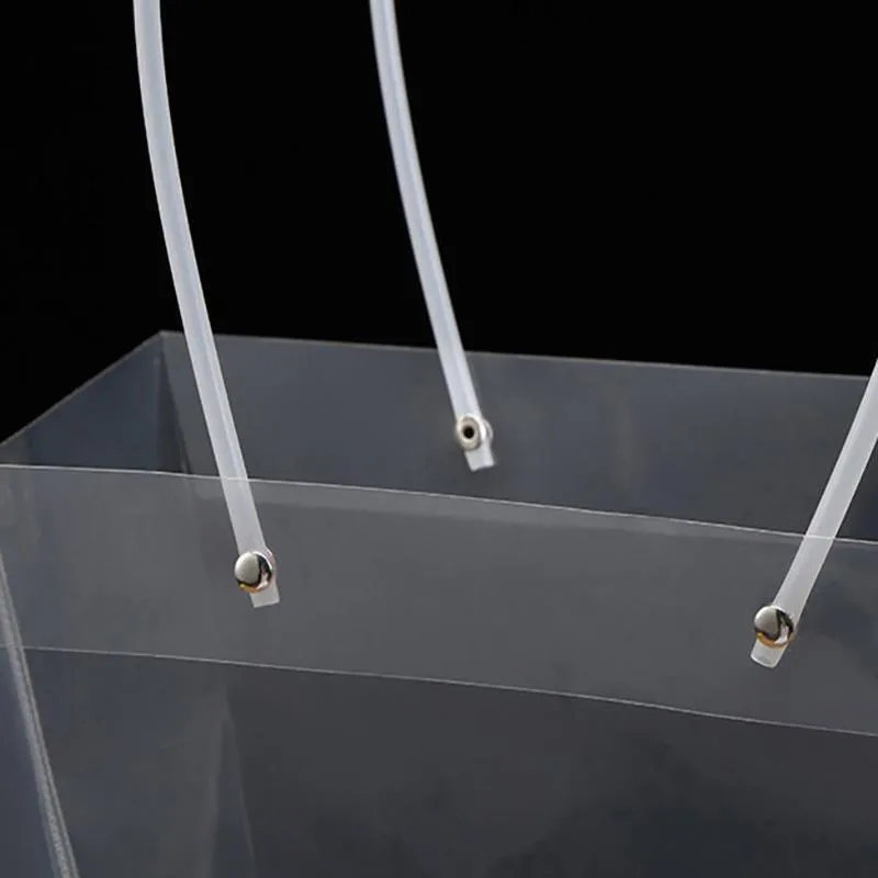 Transparent PP Handbag 50PCS Bouquet Packaging Gift Bag