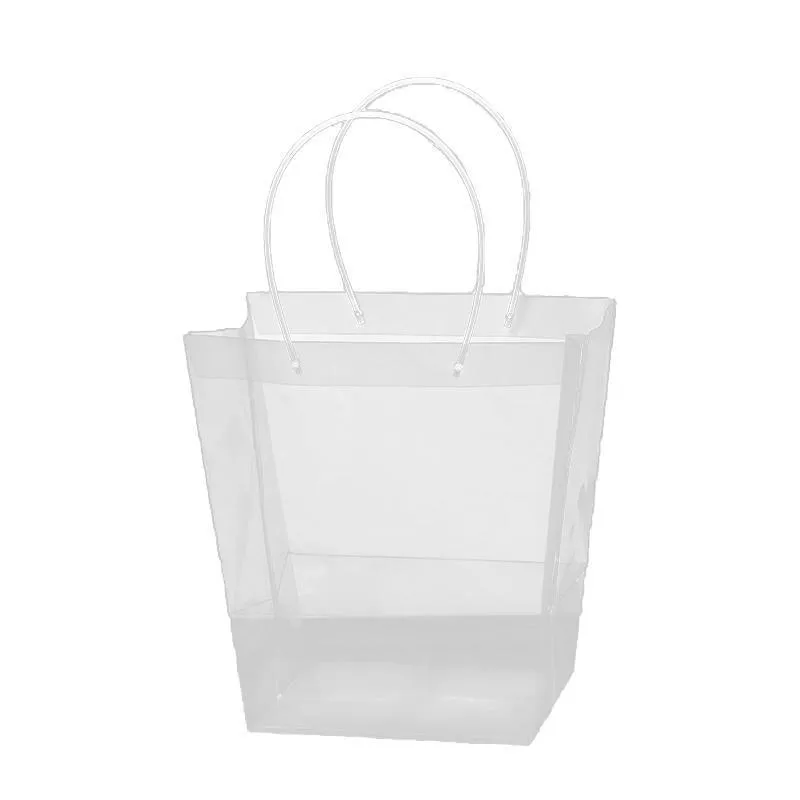 Transparent PP Handbag 50PCS Bouquet Packaging Gift Bag