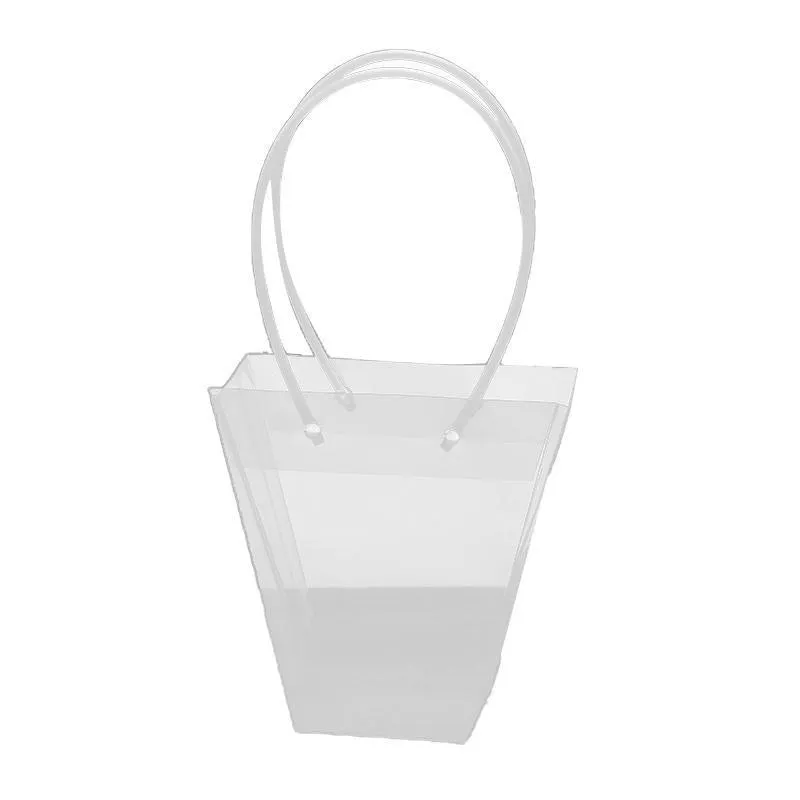 Transparent PP Handbag 50PCS Bouquet Packaging Gift Bag