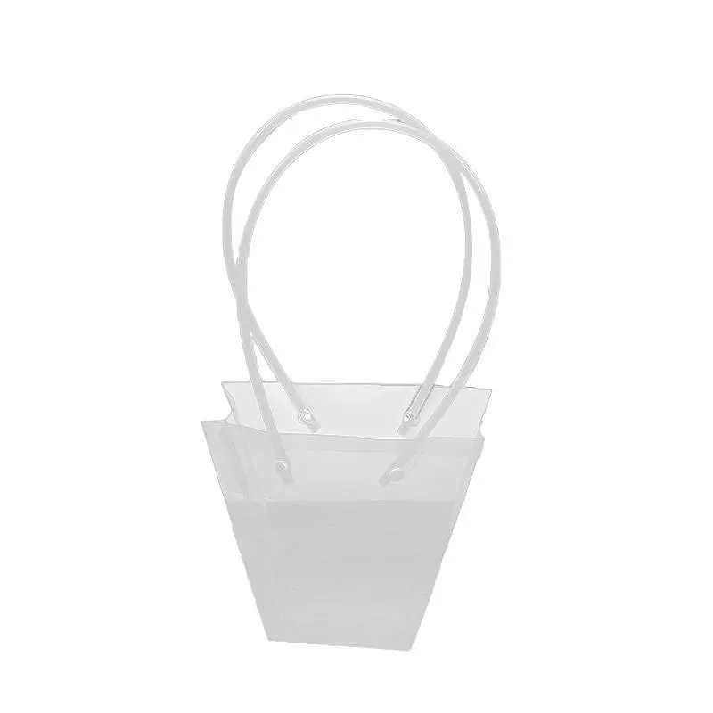Transparent PP Handbag 50PCS Bouquet Packaging Gift Bag