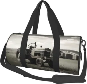 Travel Duffel Bag Foldable Weekender Overnight Bag Tractor Agriculture Tranquil Sports Tote Gym Bags Large Capacity Lightweight Carry On Luggage Bags for Men Women