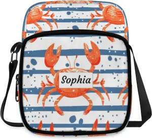 TropicalLife Personalized Crossbody Bag for Women Men Custom Name Messenger Bags