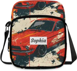 TropicalLife Personalized Crossbody Bag for Women Men Custom Name Messenger Bags