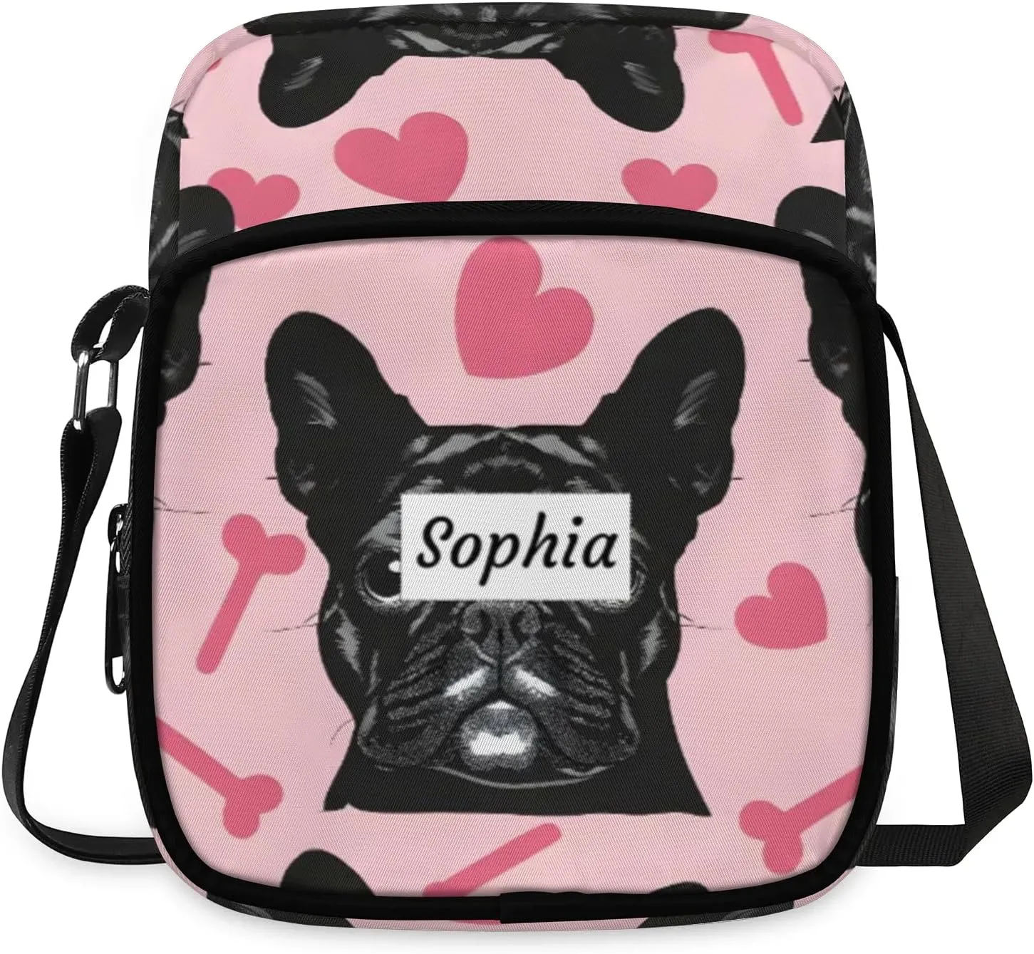 TropicalLife Personalized Crossbody Bag for Women Men Custom Name Messenger Bags