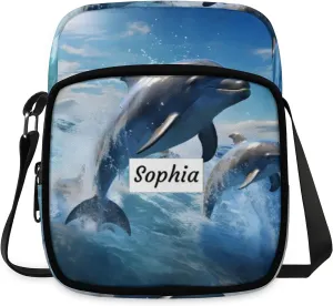 TropicalLife Personalized Crossbody Bag for Women Men Custom Name Messenger Bags