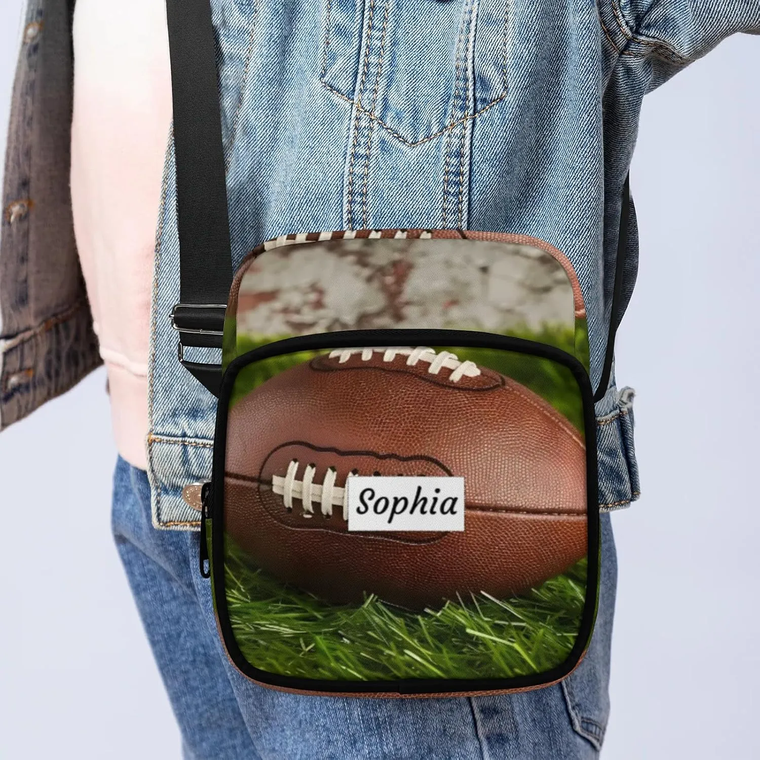 TropicalLife Personalized Crossbody Bag for Women Men Custom Name Messenger Bags