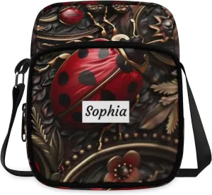TropicalLife Personalized Crossbody Bag for Women Men Custom Name Messenger Bags