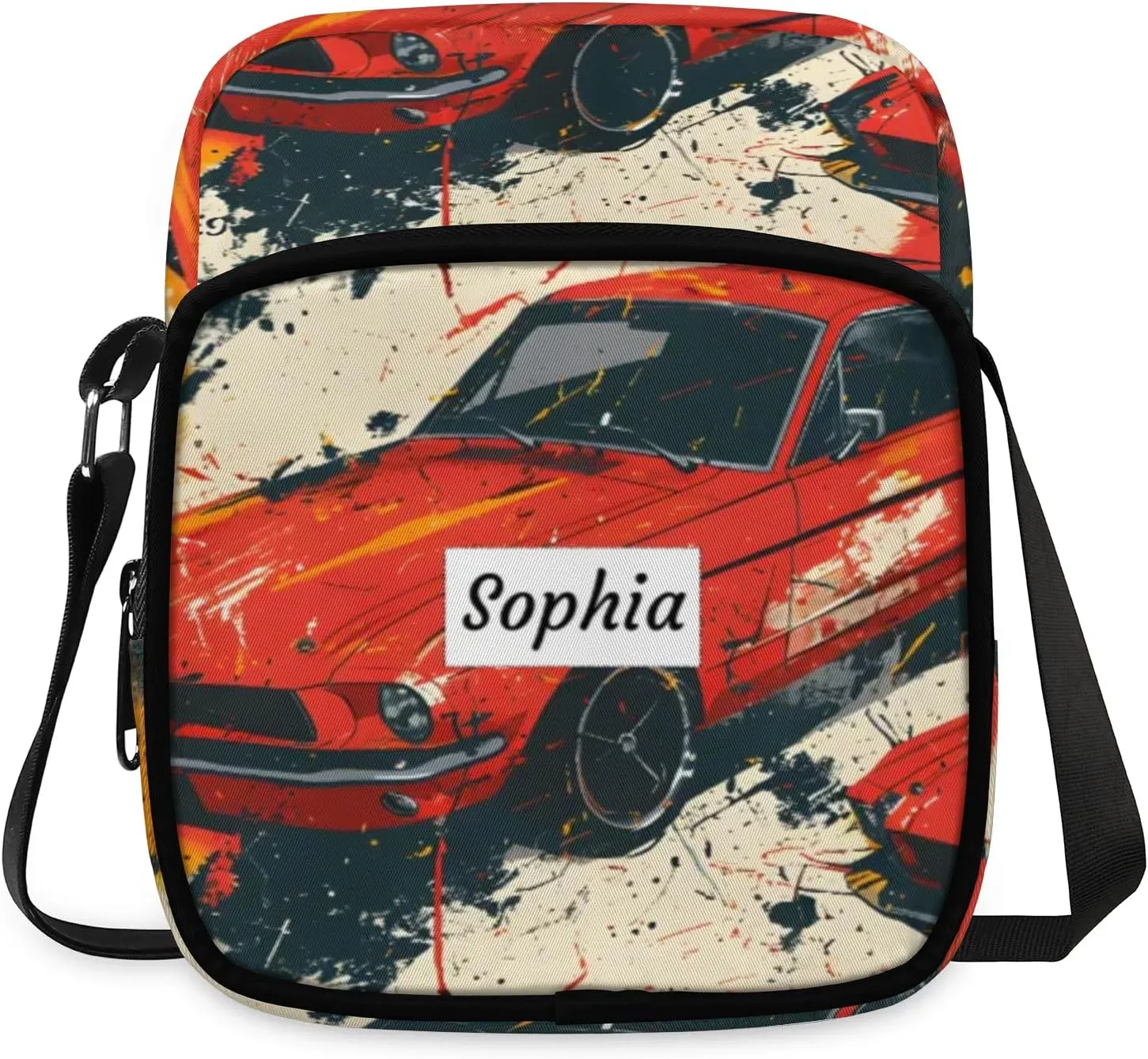 TropicalLife Personalized Crossbody Bag for Women Men Custom Name Messenger Bags
