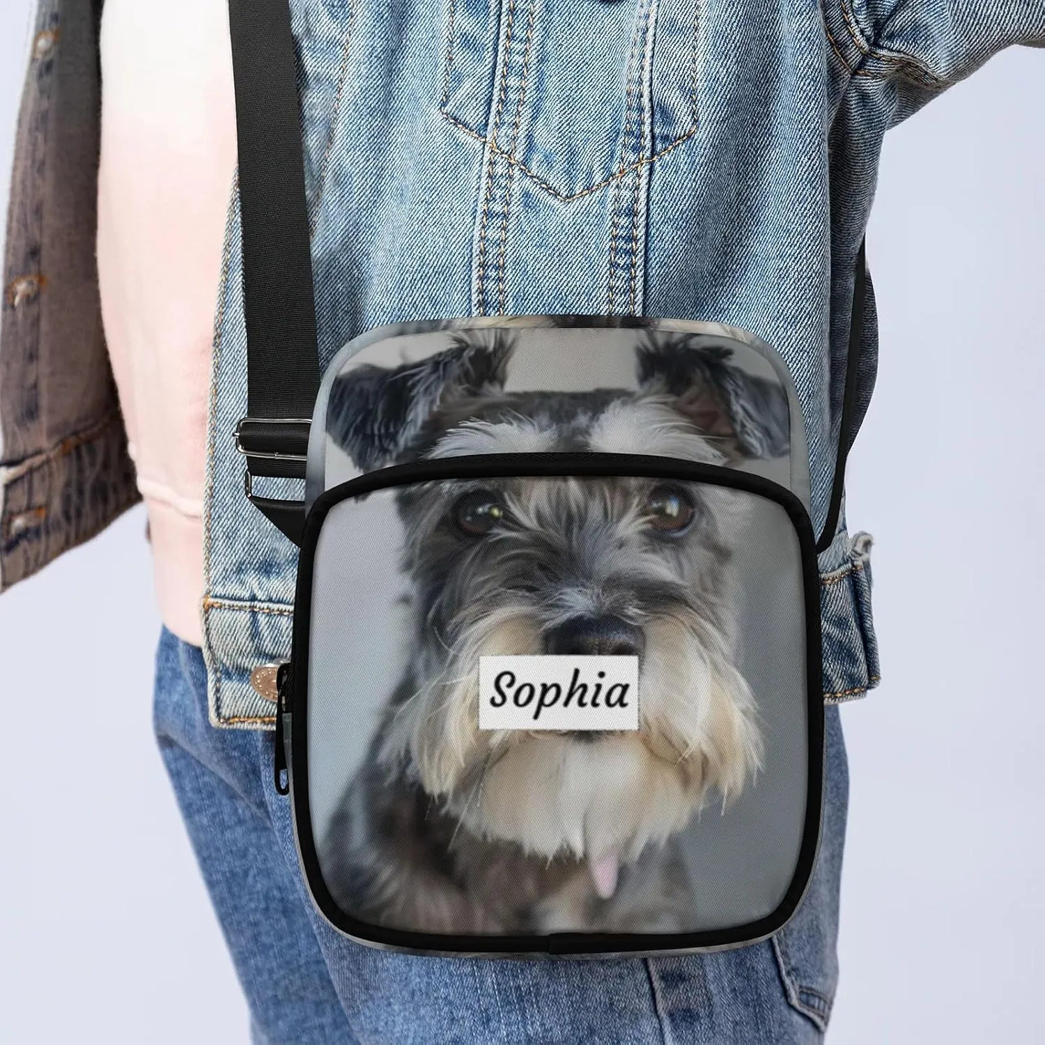 TropicalLife Personalized Crossbody Bag for Women Men Custom Name Messenger Bags
