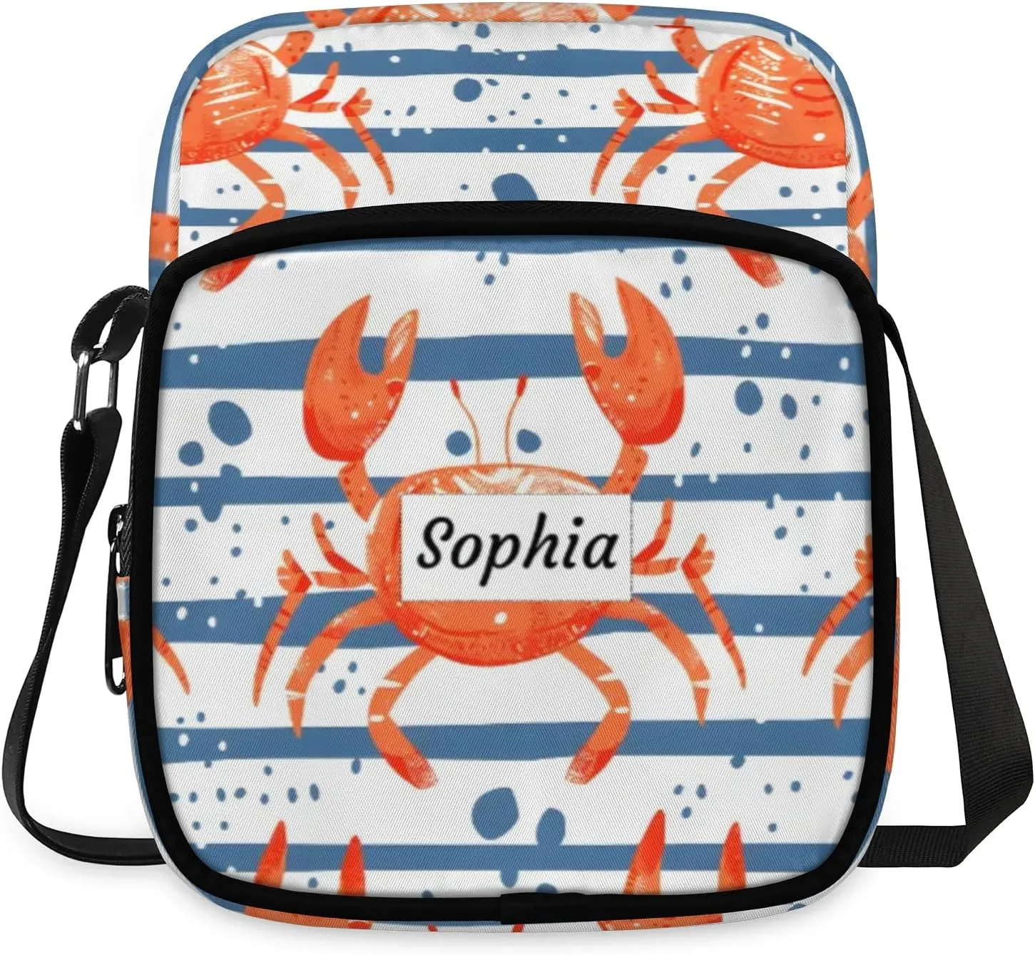 TropicalLife Personalized Crossbody Bag for Women Men Custom Name Messenger Bags