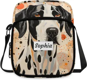 TropicalLife Personalized Crossbody Bag for Women Men Custom Name Messenger Bags