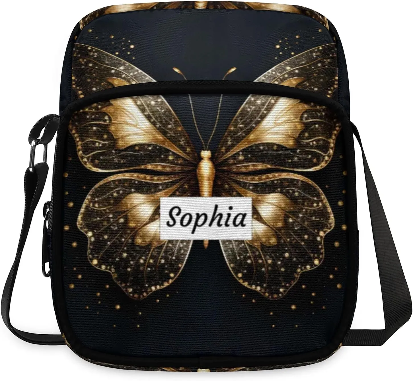TropicalLife Personalized Crossbody Bag for Women Men Custom Name Messenger Bags