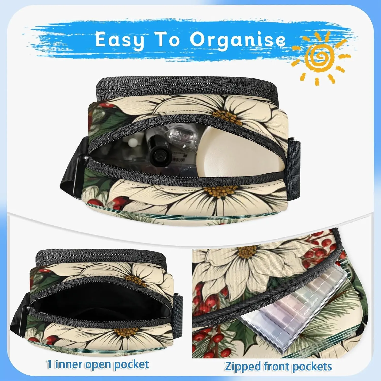 TropicalLife Personalized Crossbody Bag for Women Men Custom Name Messenger Bags
