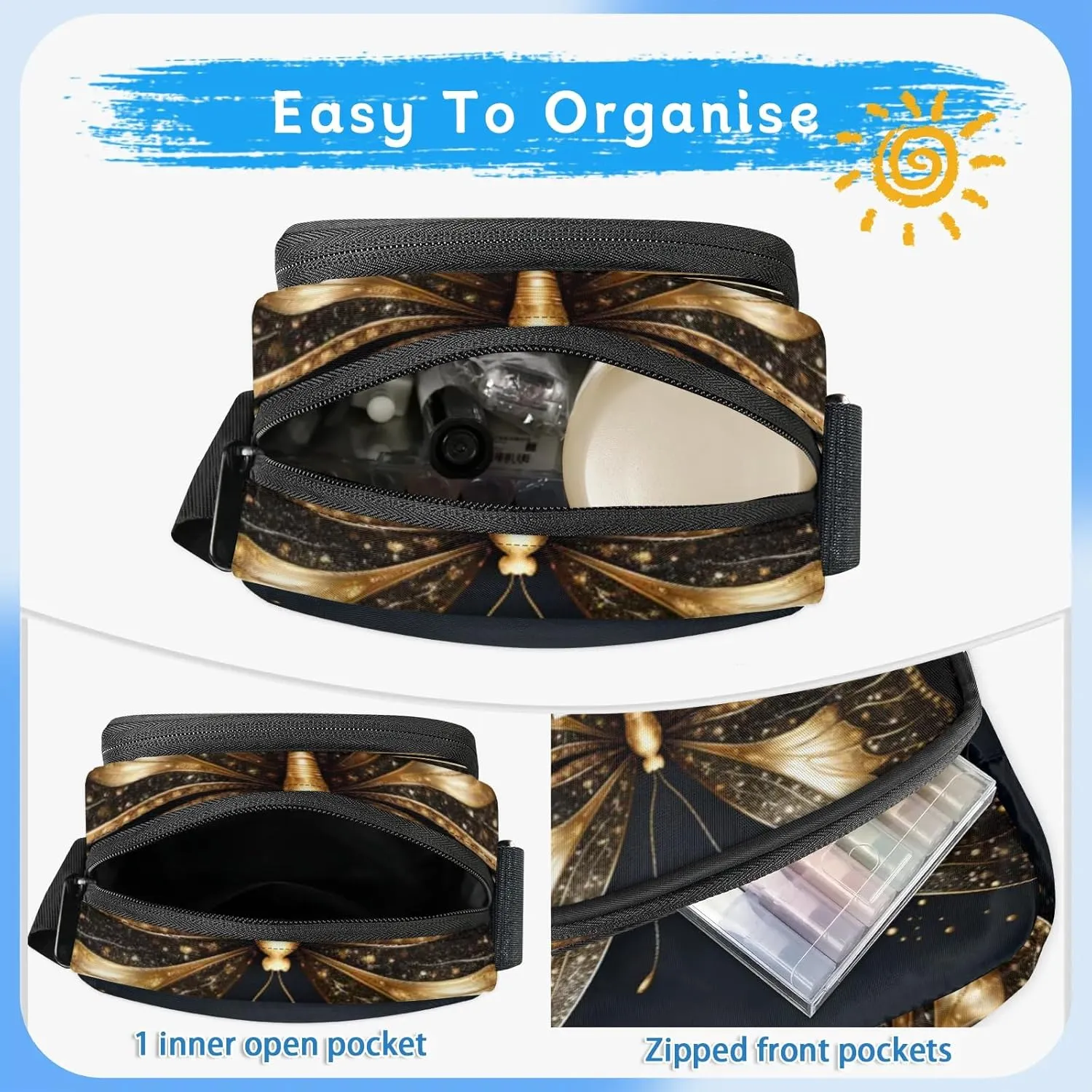 TropicalLife Personalized Crossbody Bag for Women Men Custom Name Messenger Bags