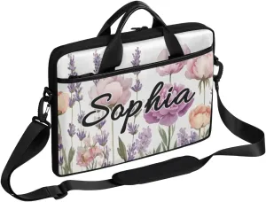 TropicalLife Personalized Laptop Bag 15 Inch Custom Sleeve Case with Handle Shoulder Strap Computer Messenger Bag