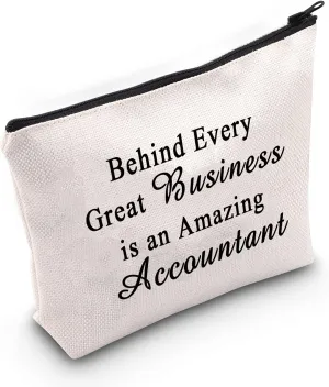 TSOTMO Accountant Makeup Bag Office Gifts Crunching Numbers Accounting CPA Gift Best Accountant Ever Gift Corporate Accountants survival kit Cosmetic Bag (Accountant)