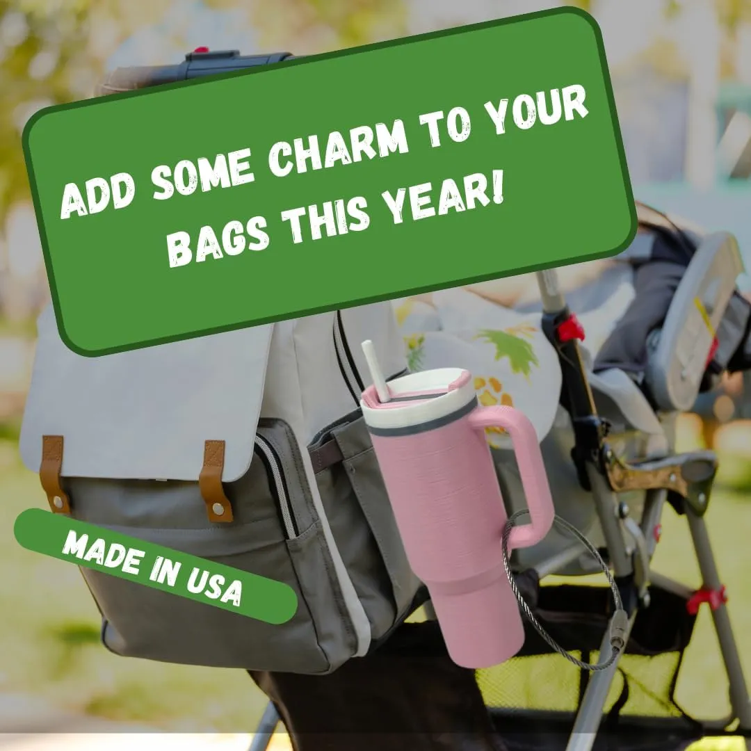 Tumbler Cup Replica Bag Charm | Cute & Fun Luggage Tag for Backpacks, Purses, Totes and More | Made in USA