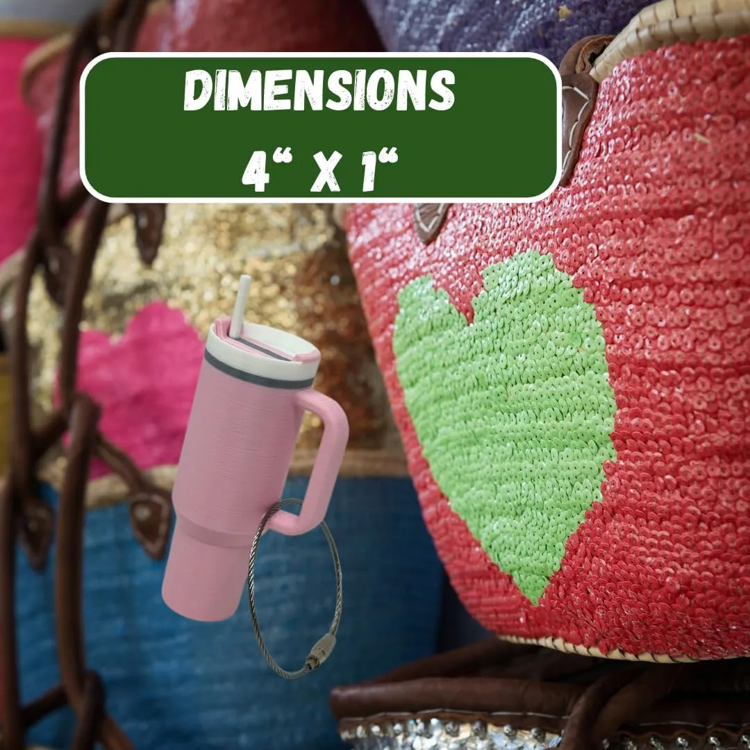 Tumbler Cup Replica Bag Charm | Cute & Fun Luggage Tag for Backpacks, Purses, Totes and More | Made in USA